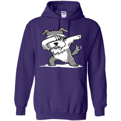 Schnauzer Cute Dabbing T-Shirt Funny Dab Dance Gift T-shirt Purple