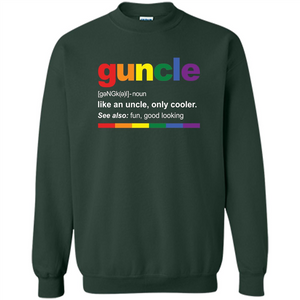 Mens Rainbow Guncle Definition T-Shirt Funny Gift For Gay Uncle
