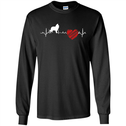 Collie Heartbeat T-shirt Orange