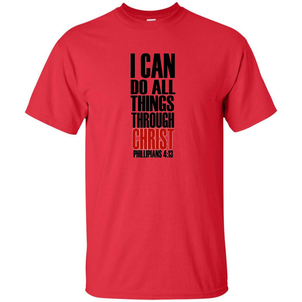 Christian T-Shirt I Can Do All Things Through Christ Red