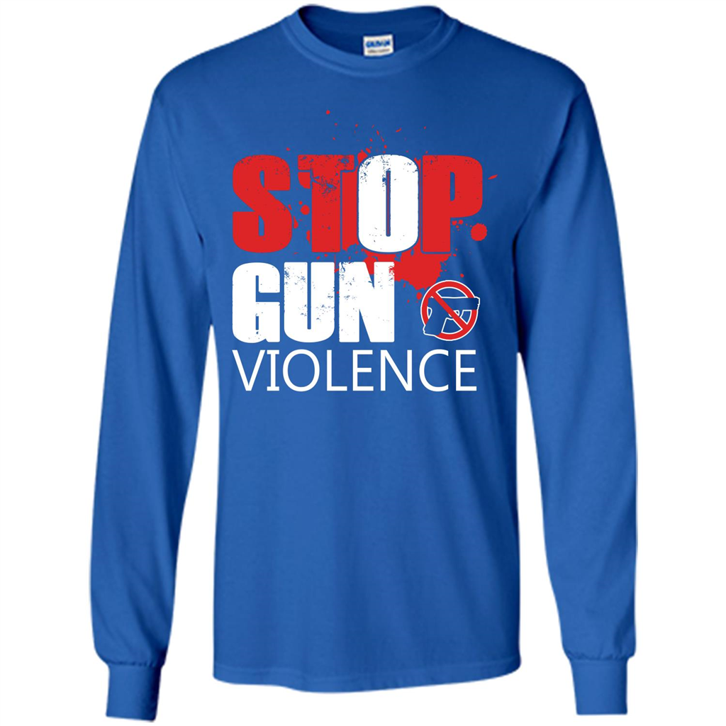 Gun T-shirt Stop Gun Violence T-shirt Royal
