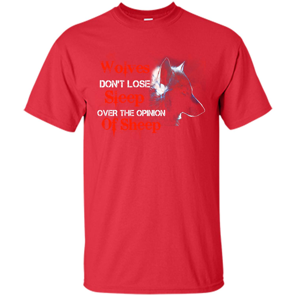 Wolves T-shirt Don't Lose Sleep Over The Opinion Of Sheep Red