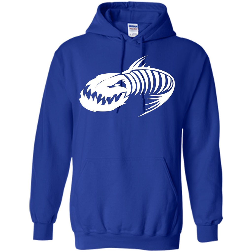 Fisherman Gift T-shirt Badass Fish Bone Skeleton Royal