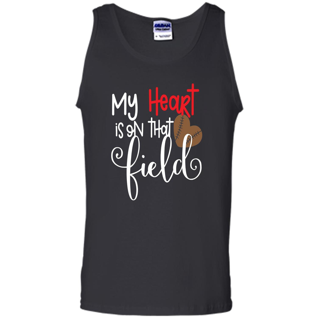 My Heart Is On That Field Football T-shirt Black