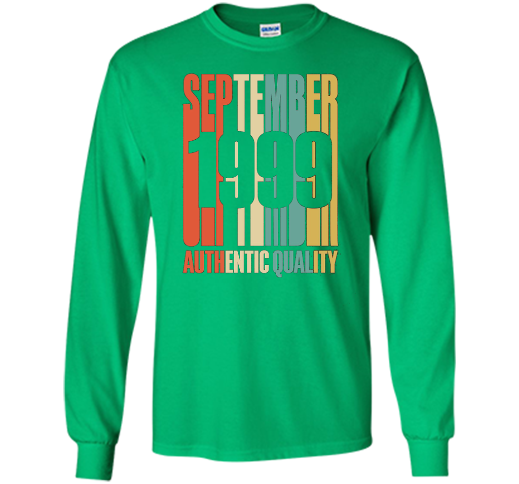 Retro Sept 1999 T-Shirt 18 yrs old Bday 18th Birthday T-shirt Irish Green