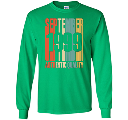 Retro Sept 1999 T-Shirt 18 yrs old Bday 18th Birthday T-shirt Irish Green