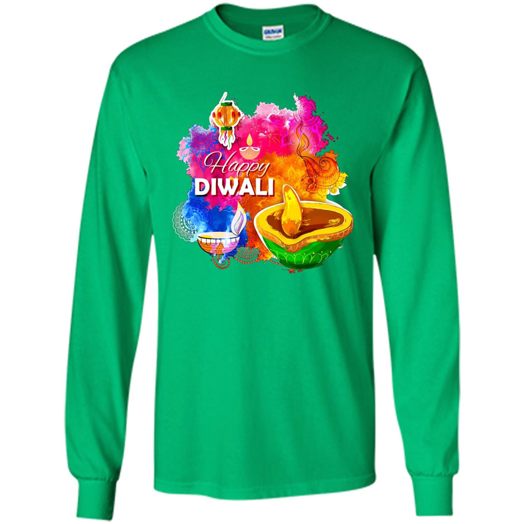 Happy Diwali Deepavali T-Shirt October 19th T-shirt Irish Green