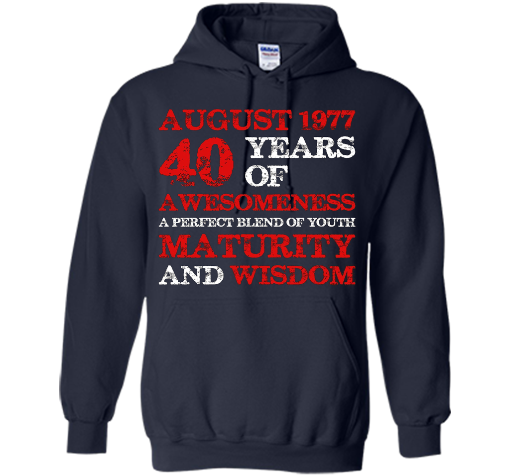 Vintage Limited August 1977 Edition - 40th Birthday Gift shirt Navy