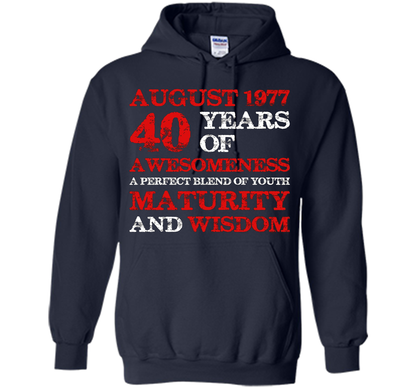 Vintage Limited August 1977 Edition - 40th Birthday Gift shirt Navy