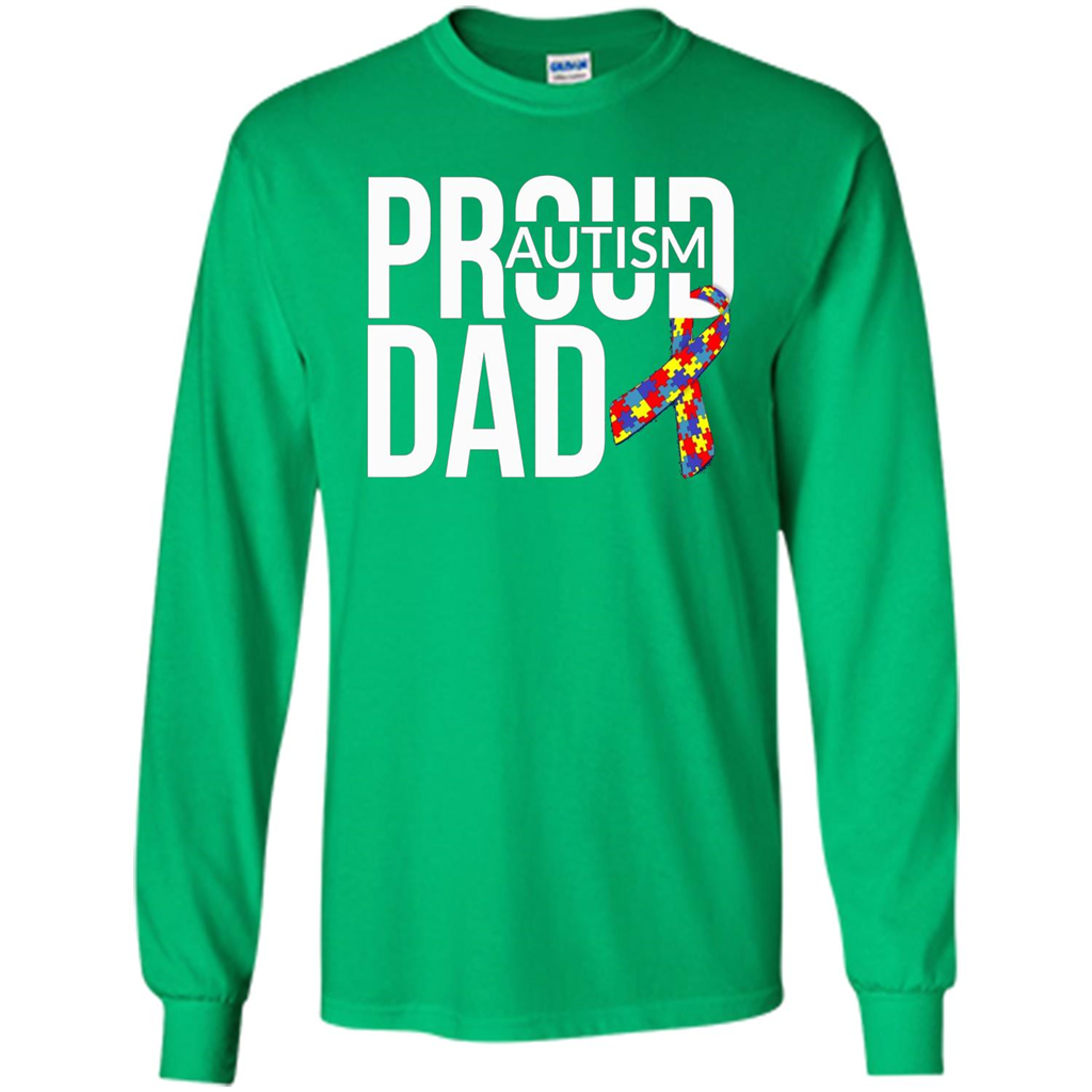 Proud Autism Dad T-shirt Autism Awareness Irish Green