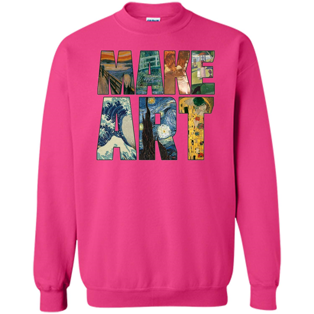 Make Art T-shirt Cool Painting T-shirt Heliconia