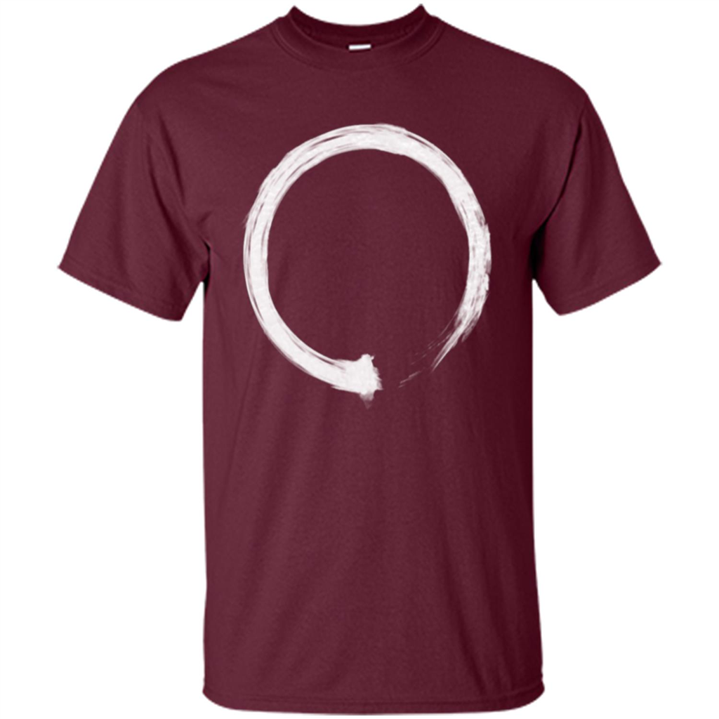 Zen Enso White T-shirt Maroon