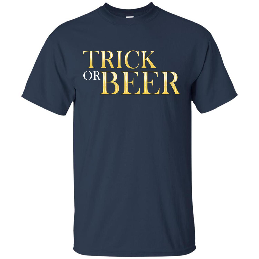 Beer T-shirt Trick Or Beer T-shirt Navy
