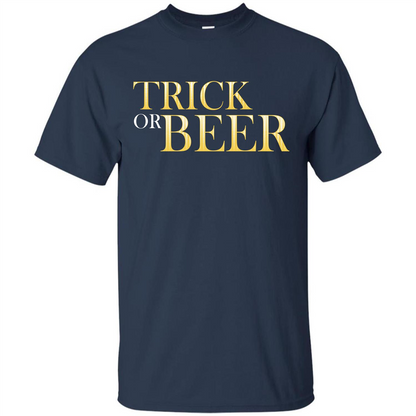 Beer T-shirt Trick Or Beer T-shirt Navy