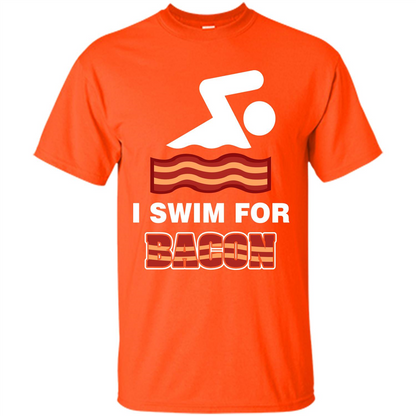 Bacon T-shirt I Swim For Bacon T-shirt Orange