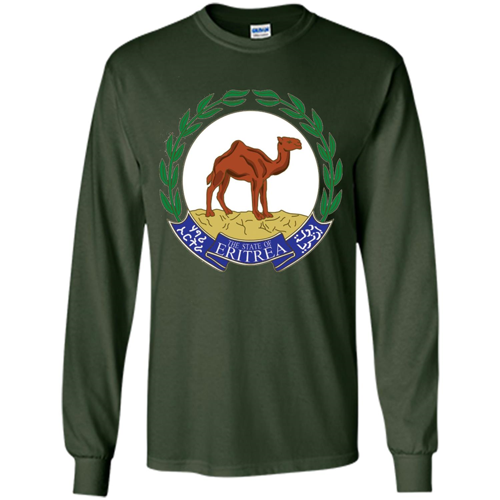 Eritrea Emblem T-shirt National Heritage Pride Forest Green