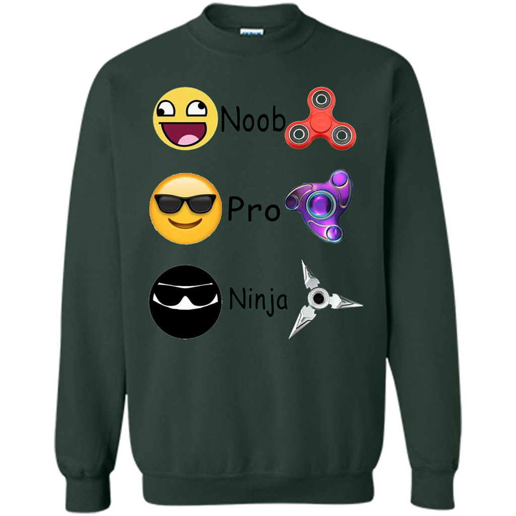 Fidget Spinner Emoji Classification Gamer Guide T-shirt Forest Green