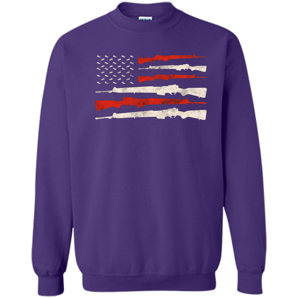 USA Flag Of Guns 2nd Amendment T-shirt Orange