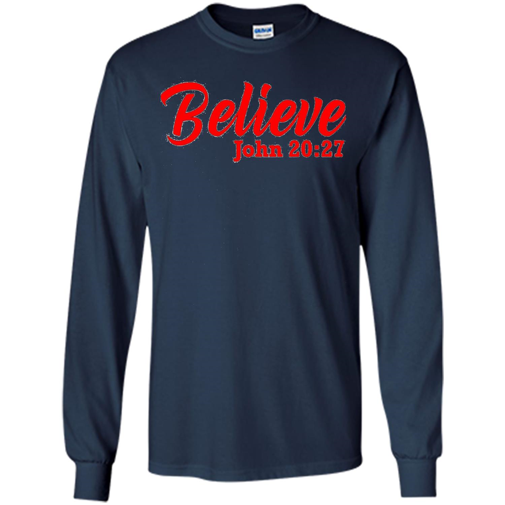 Bible Church Ministry Believe John 20:27 T-shirt Navy