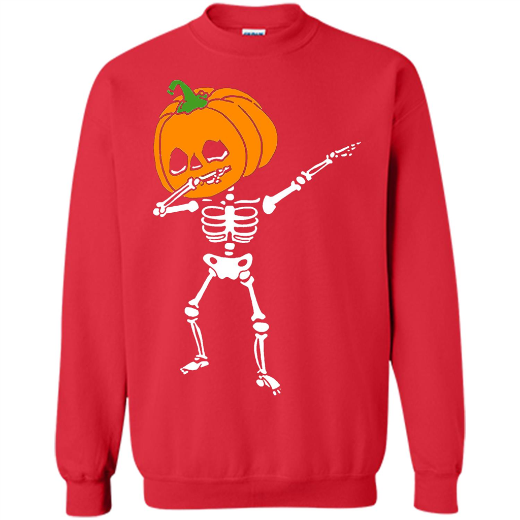 Halloween T-shirt Dabbing Skeleton T-shirt Red