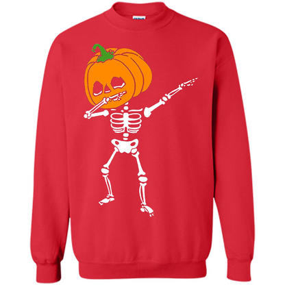 Halloween T-shirt Dabbing Skeleton T-shirt Red