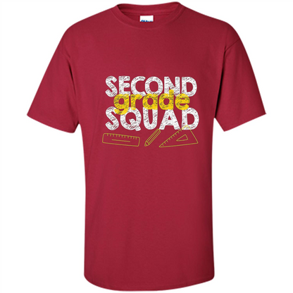 Second Grade Squad T-shirt Students Back To School T-shirt Cardinal