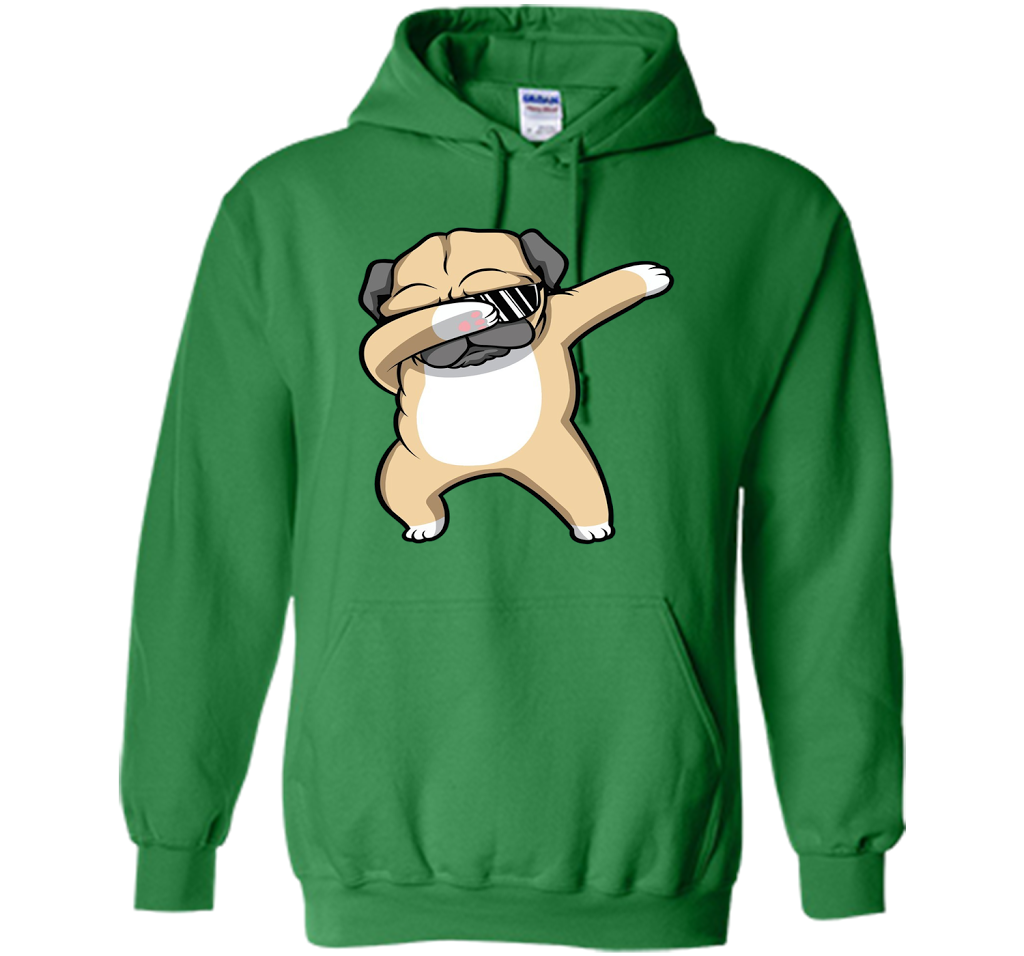 Dabbing Pug Shirt - Funny Cute Dog Dab Dance T-shirt Irish Green