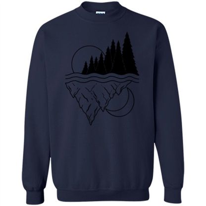 Nature Merged Moon And Sun T-shirt Navy