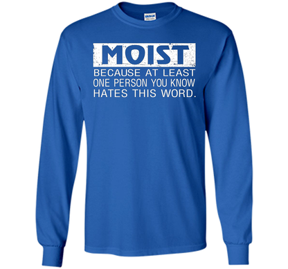 Moist Because At Least One Person You Know T-shirt Royal