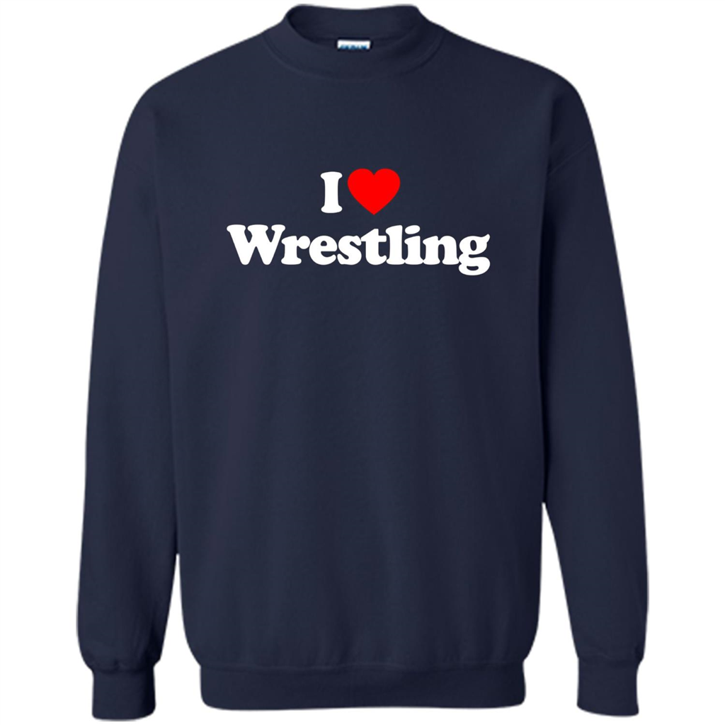 I Love Wrestling T-shirt Navy