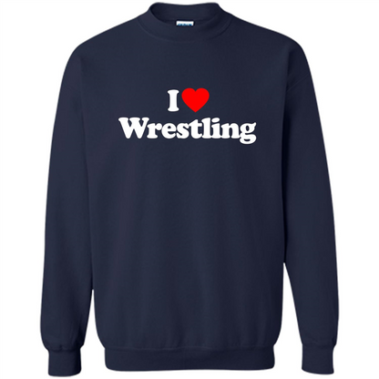 I Love Wrestling T-shirt Navy