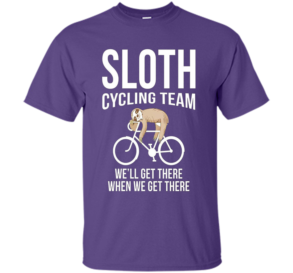Sloth Cycling Team T-shirt Purple