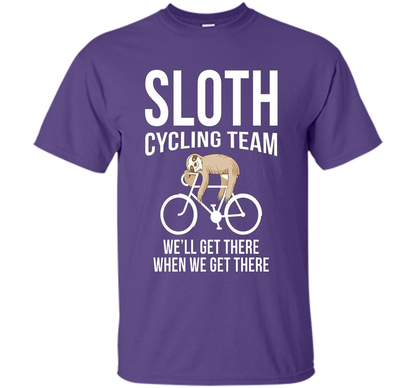 Sloth Cycling Team T-shirt Purple