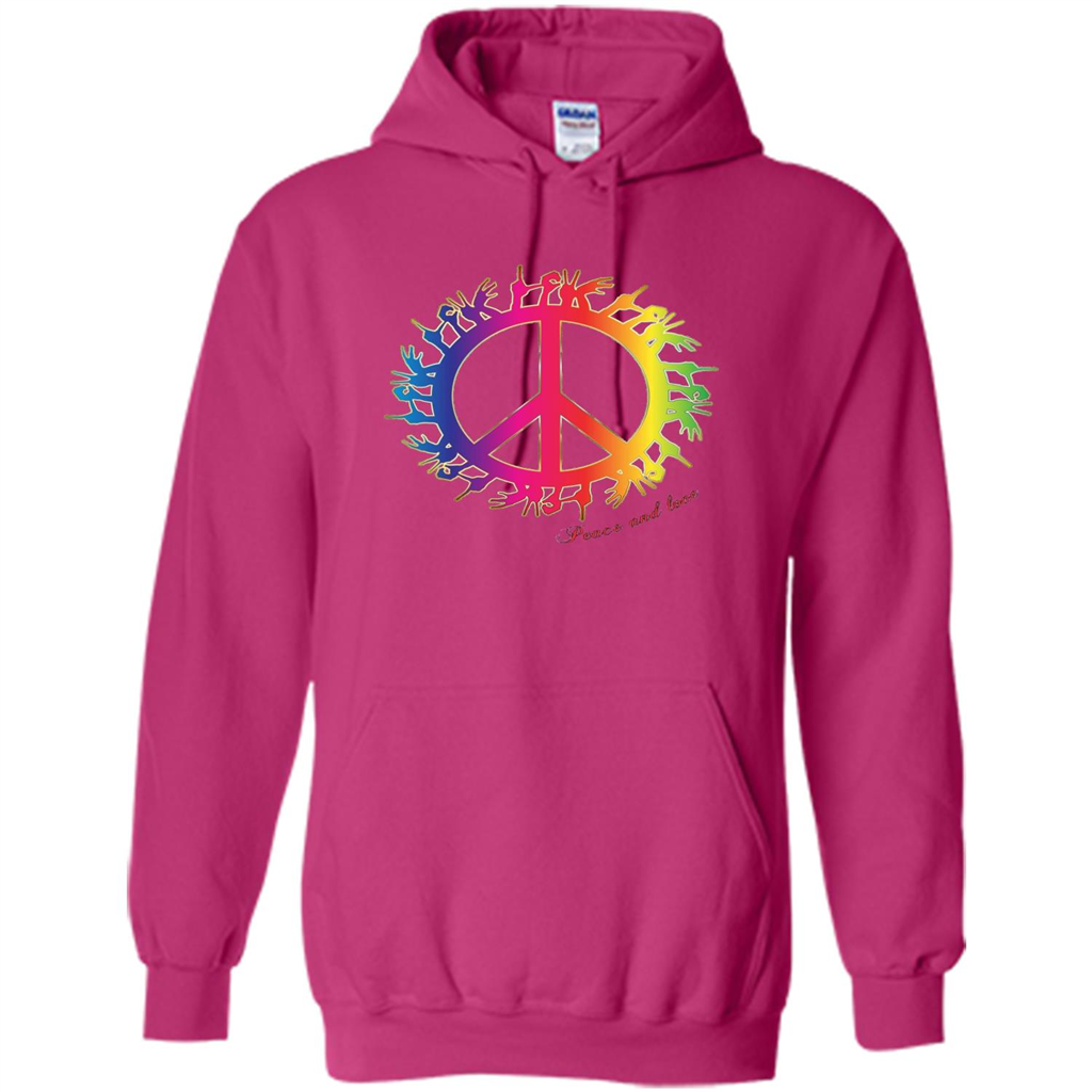 Peace and Love American Sign Language ASL T-shirt Heliconia