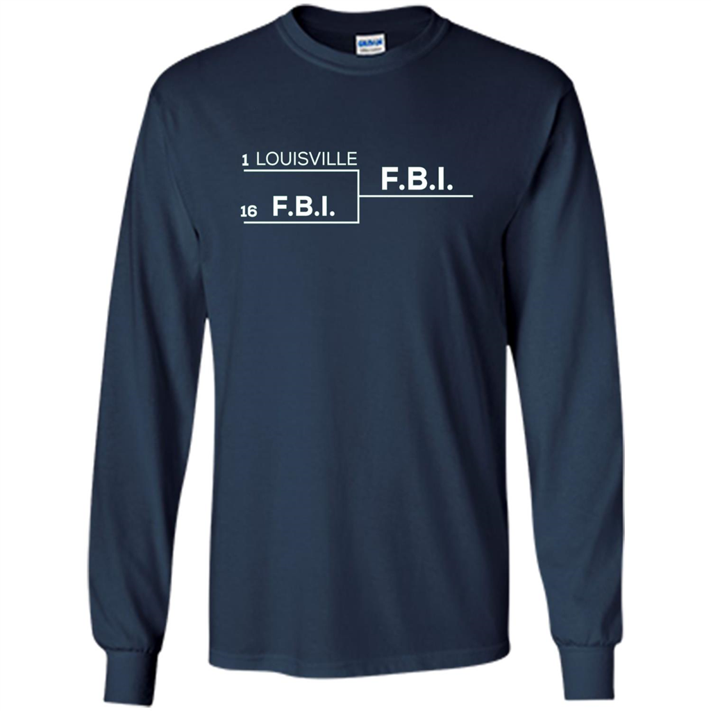 Louisville vs FBI Bracket T-shirt Navy