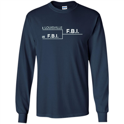 Louisville vs FBI Bracket T-shirt Navy