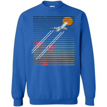 Retro Jet Sunset T-shirt Royal