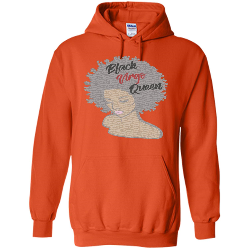 Black Virgo Queen T-shirt Orange