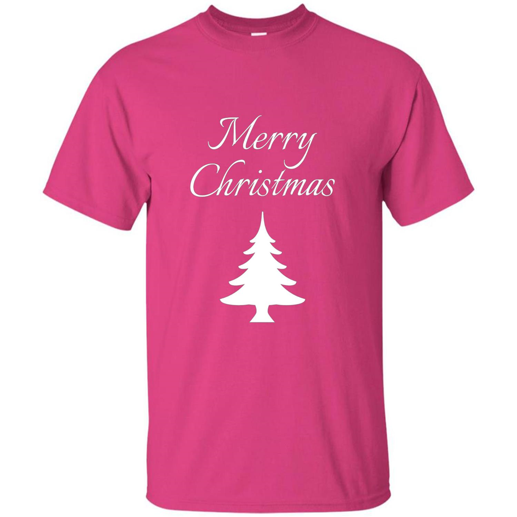 Merry Christmas Xmas Tree T-Shirt Heliconia