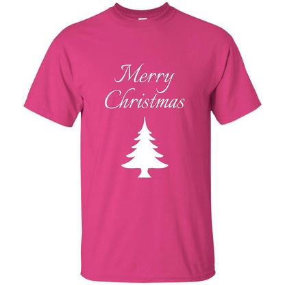 Merry Christmas Xmas Tree T-Shirt Heliconia