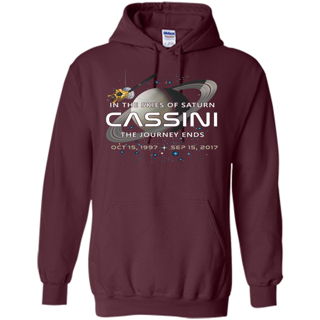 Cassini Spacecraft End Of Mission At Saturn T-Shirt Maroon