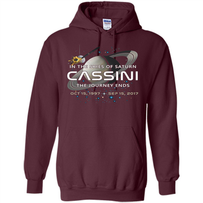 Cassini Spacecraft End Of Mission At Saturn T-Shirt Maroon