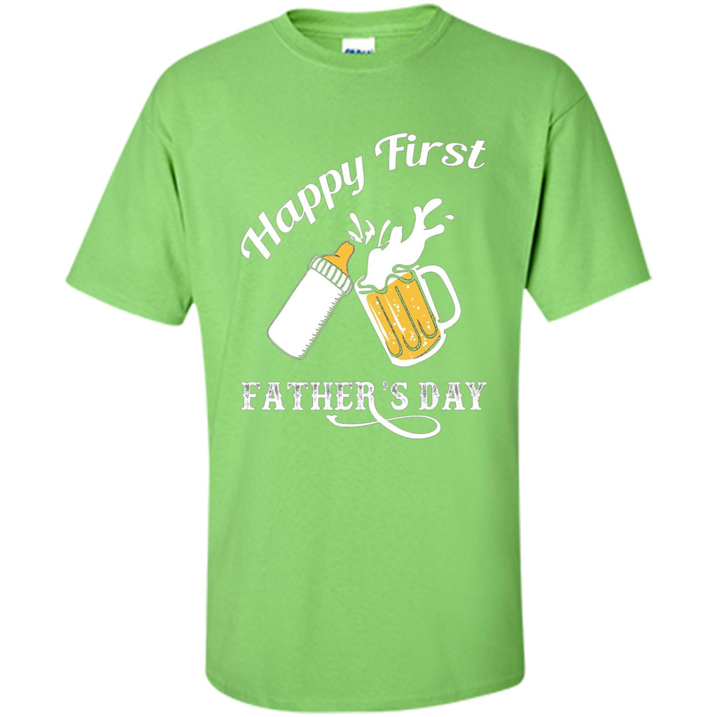 Happy First Father's Day T-shirt 2017 Lime