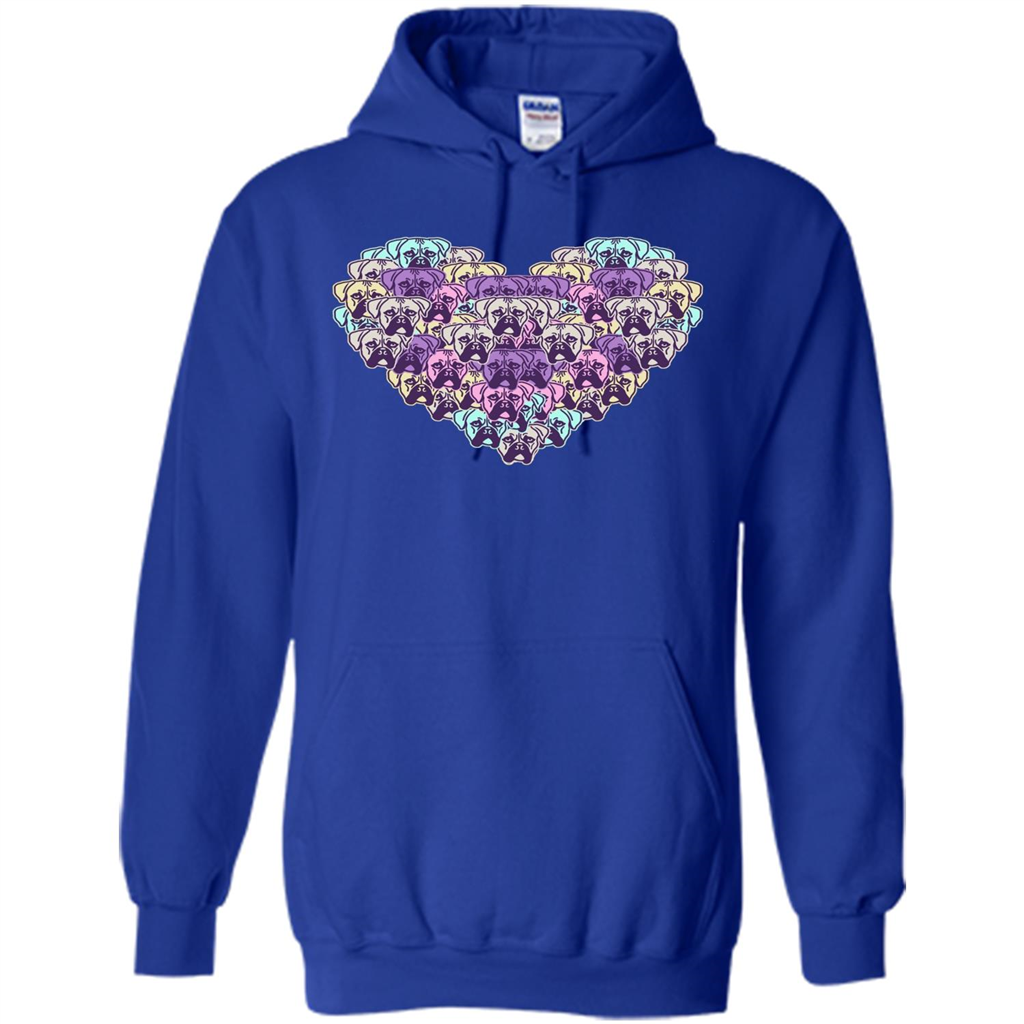 Boxer Dog Heart Mosaic Dog Lover T-shirt Royal