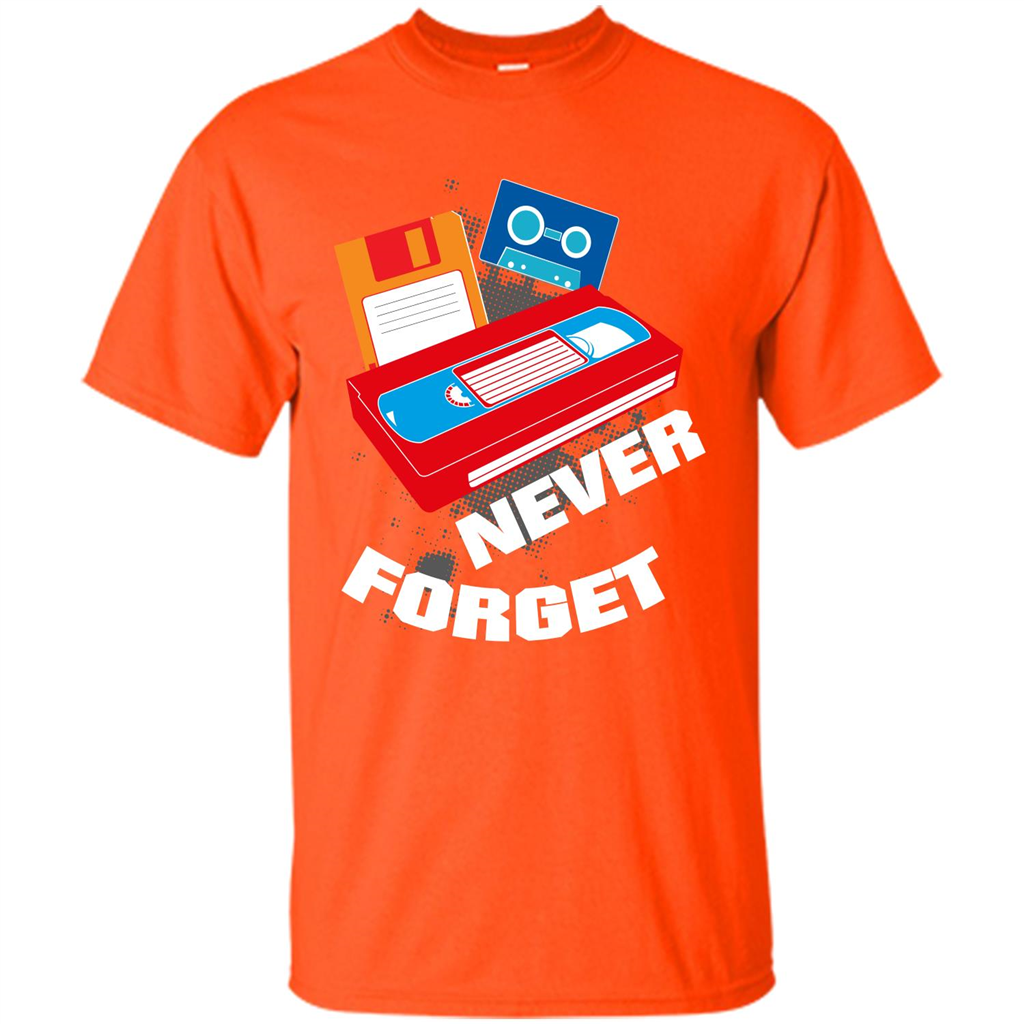 Floppy Disk Vhs 90s 80s T-shirt Never Forget Orange