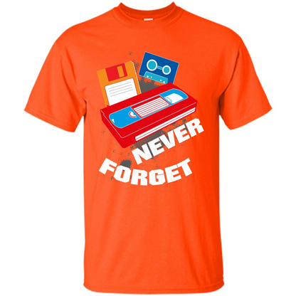 Floppy Disk Vhs 90s 80s T-shirt Never Forget Orange