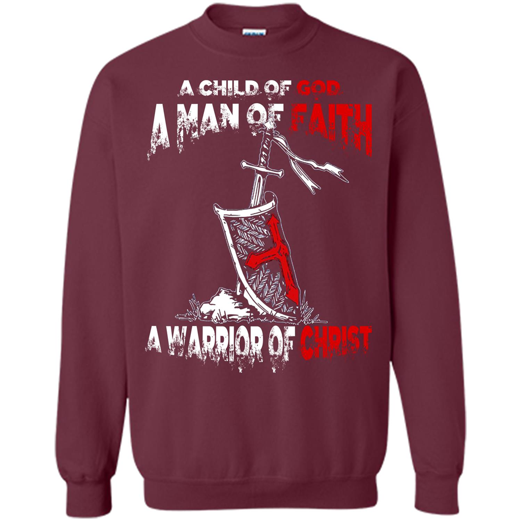 Christian T-shirt A Child Of God A Man Of Faith T-shirt
