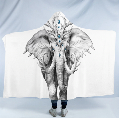 Hooded Blanket 3D Printed Elephant Collection 4 version Elephant Soul