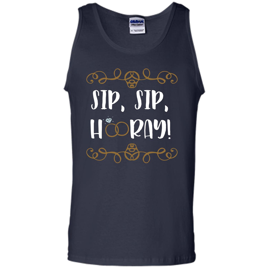Sip Sip Hooray T-Shirt Funny Bachelorette Party Navy