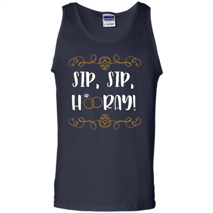 Sip Sip Hooray T-Shirt Funny Bachelorette Party Navy